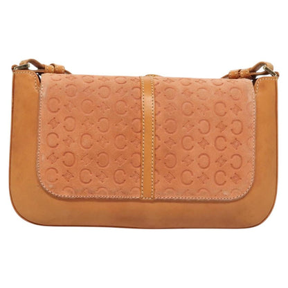 Celine Vintage Macadam Shoulder Bag Canvas and Leather, PINK, CANVAS, Shoulder bag