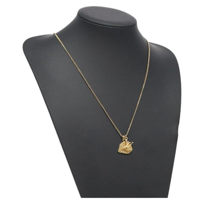 Louis Vuitton LV Initiales Pendant Metal, GOLD, METAL, Necklace