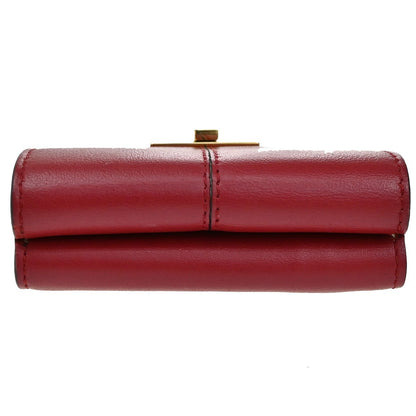 Fendi Peekaboo Wallet Leather, RED, LEATHER, Wallets