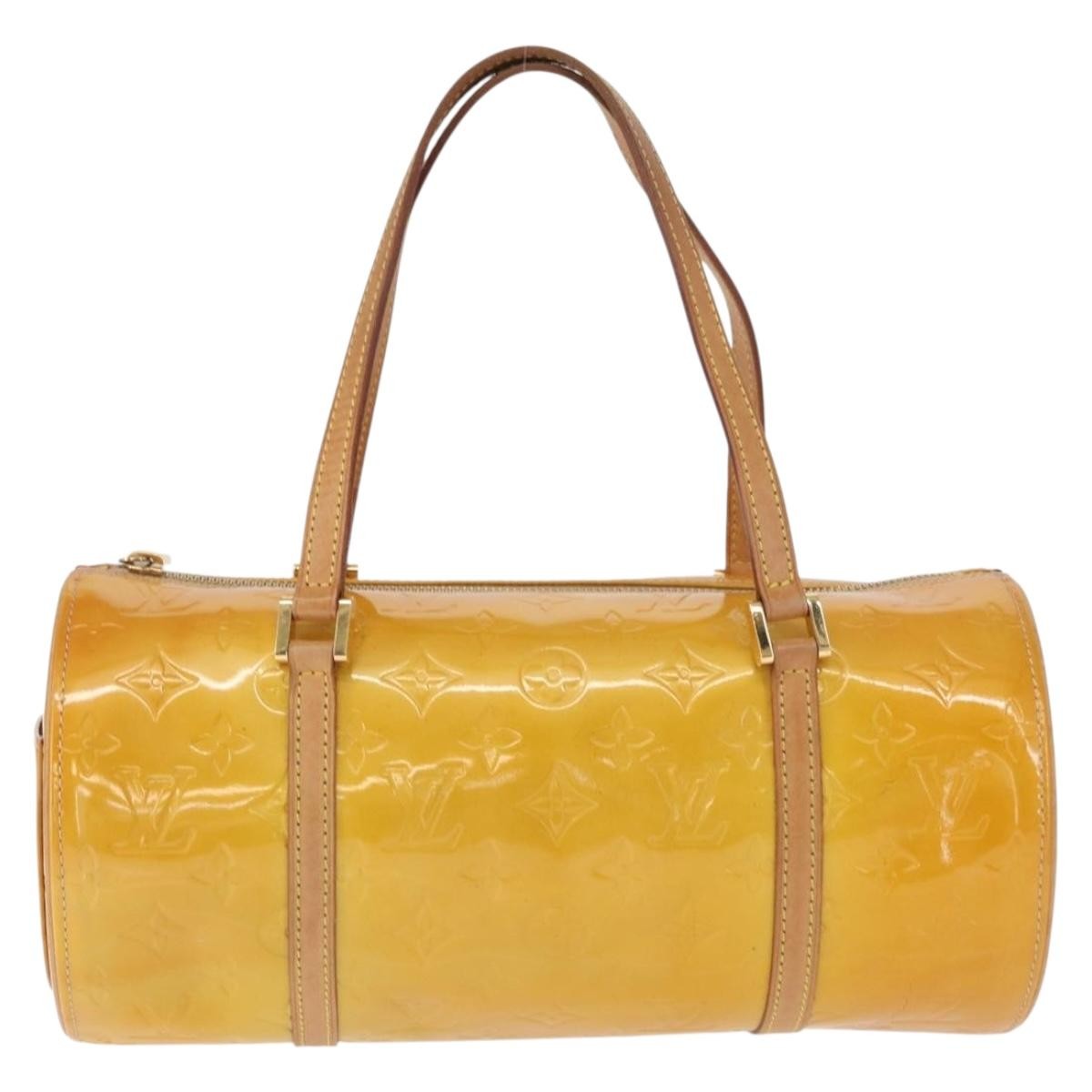Louis Vuitton Bedford Handbag Monogram Vernis, YELLOW, PATENT_LEATHER, Handbag
