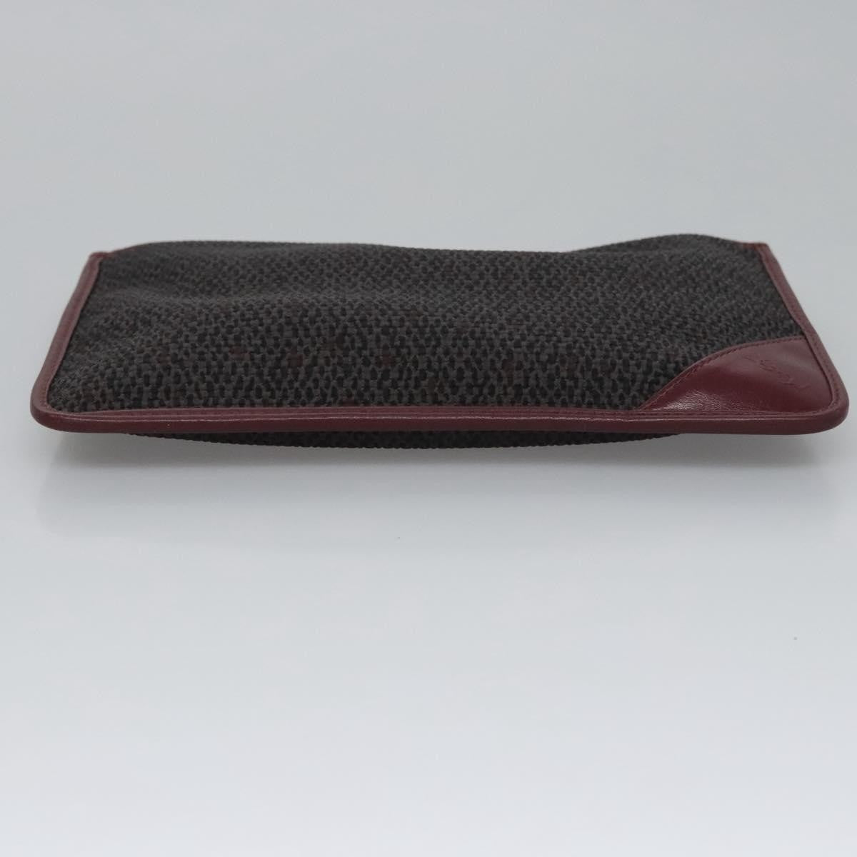 Saint Laurent Zipped Pouch Canvas, GRAY, PVC, Clutche & pouche