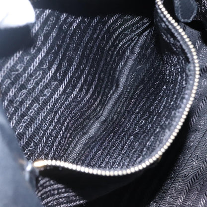 Prada Gaufre Ribbon handbag Leather, BLACK, LEATHER, Tote bag
