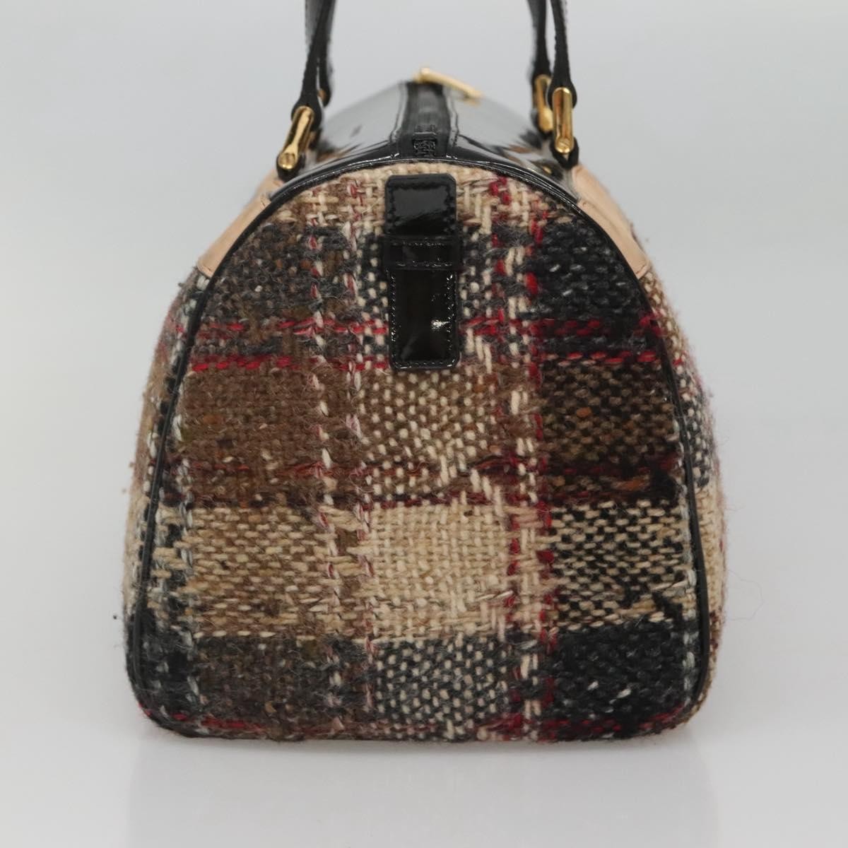 Burberry Nova Check Handbag Wool, BEIGE, WOOL, Handbag