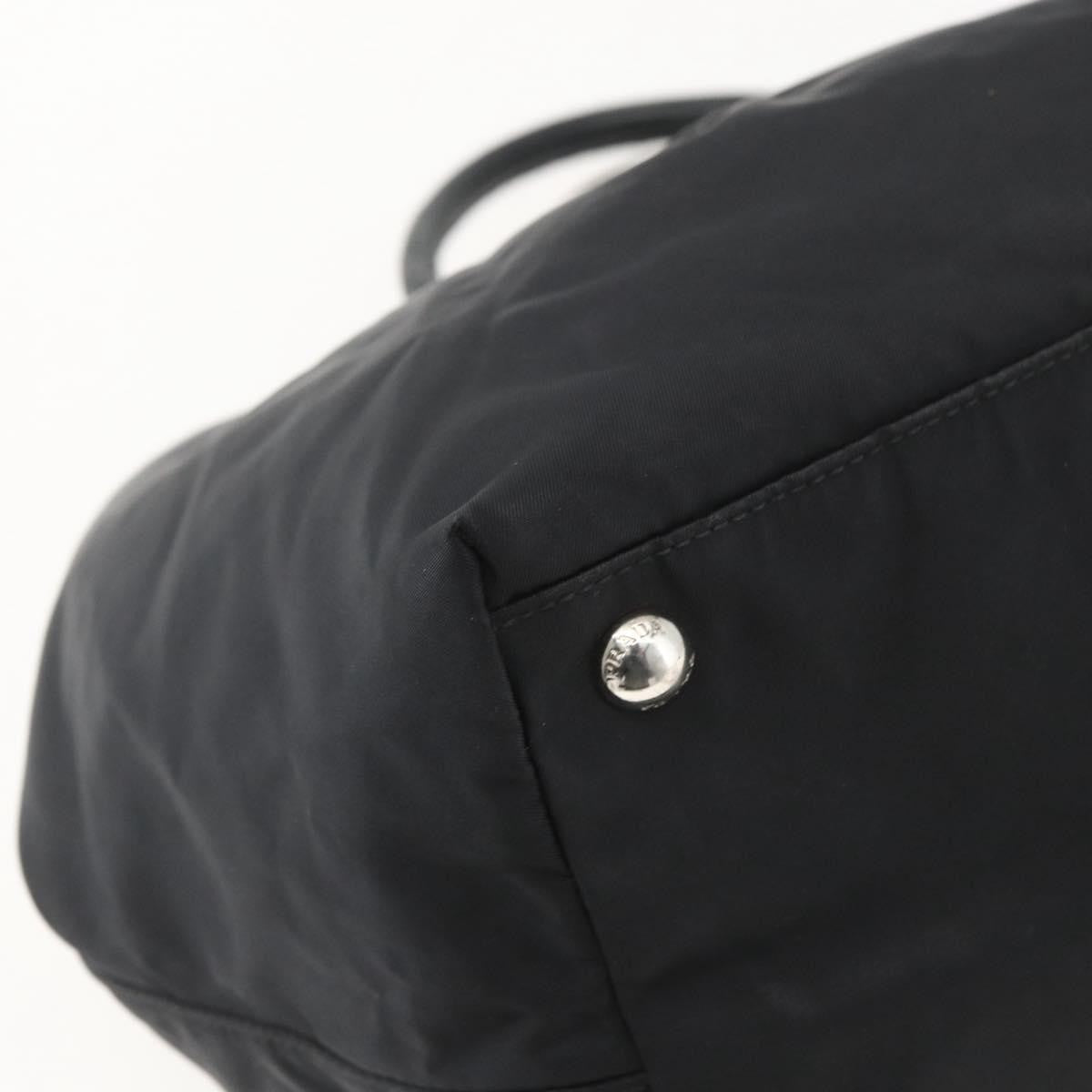 Prada Bow Tote Tessuto with Leather, BLACK, NYLON, Handbag