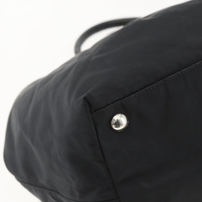Prada Bow Tote Tessuto with Leather, BLACK, NYLON, Handbag