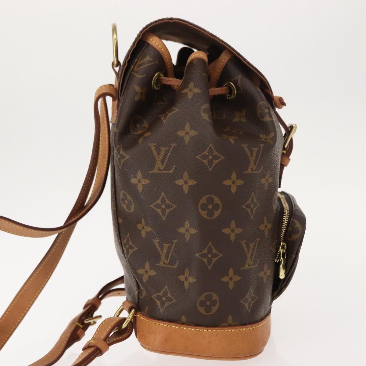 Louis Vuitton Vintage Montsouris Backpack Monogram Canvas, BROWN, CANVAS, Backpack