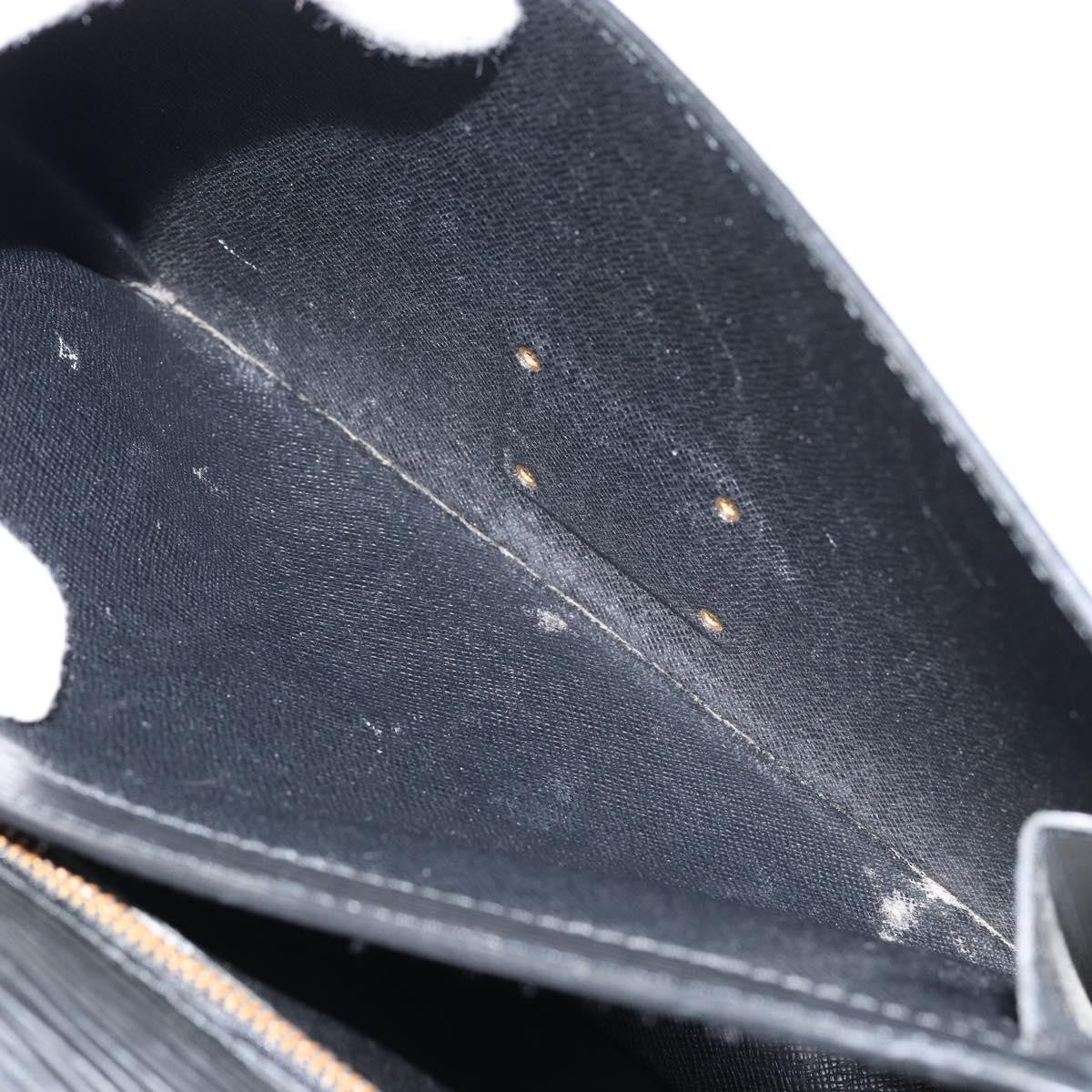 Louis Vuitton Dragonne Pochette Epi Leather, BLACK, LEATHER, Clutche & pouche