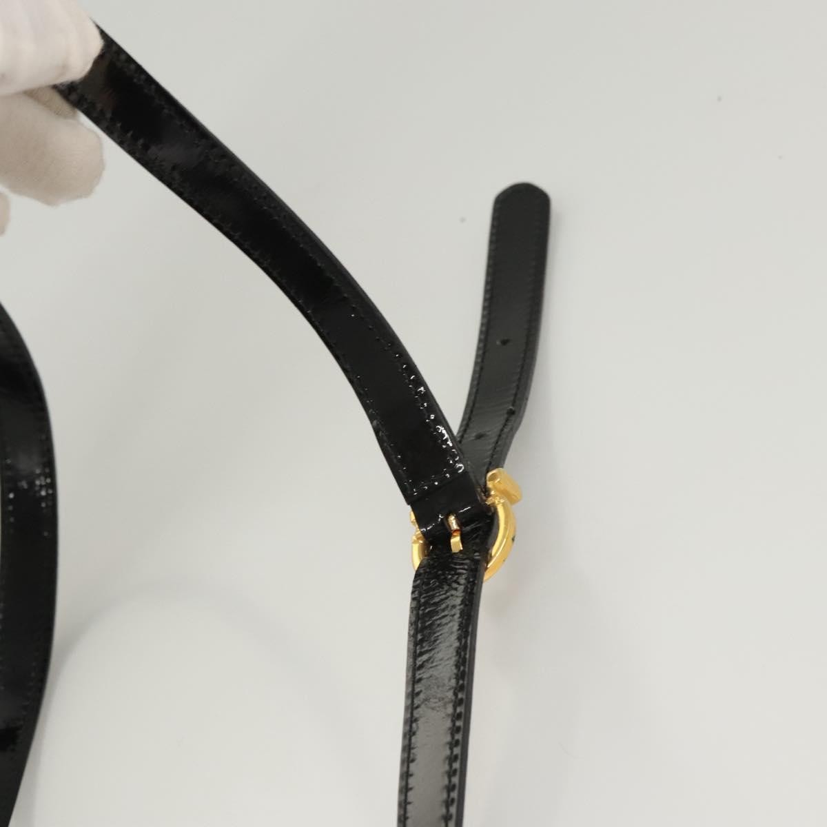 Salvatore Ferragamo Vintage Handbag Patent leather, BLACK, LEATHER, Handbag