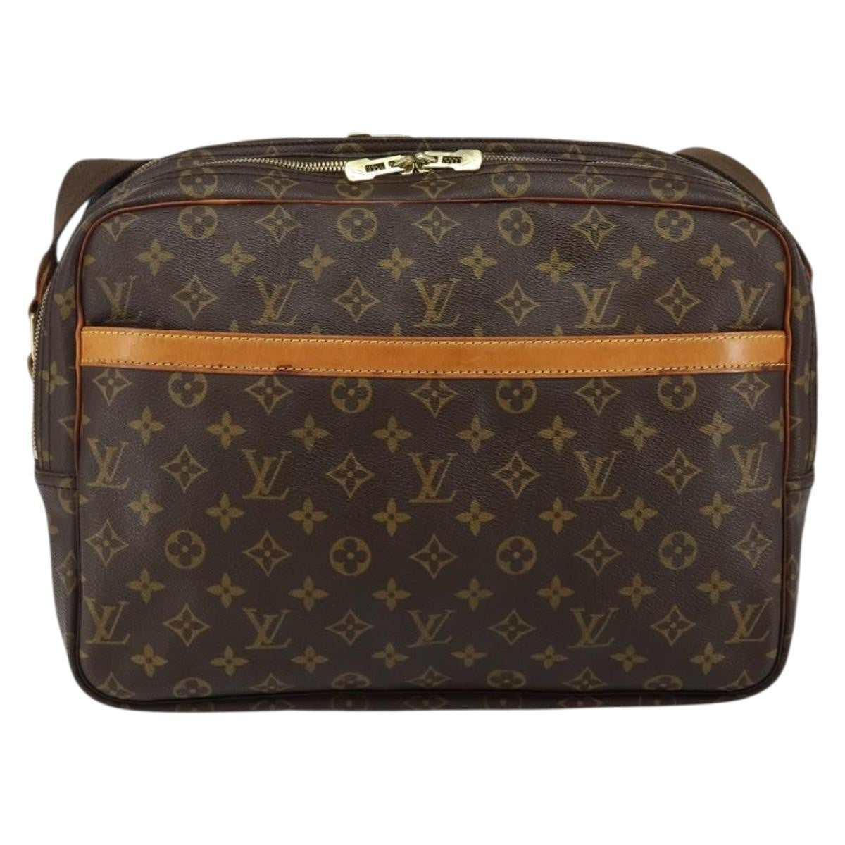 Louis Vuitton Reporter Bag Monogram Canvas, BROWN, CANVAS, Shoulder bag