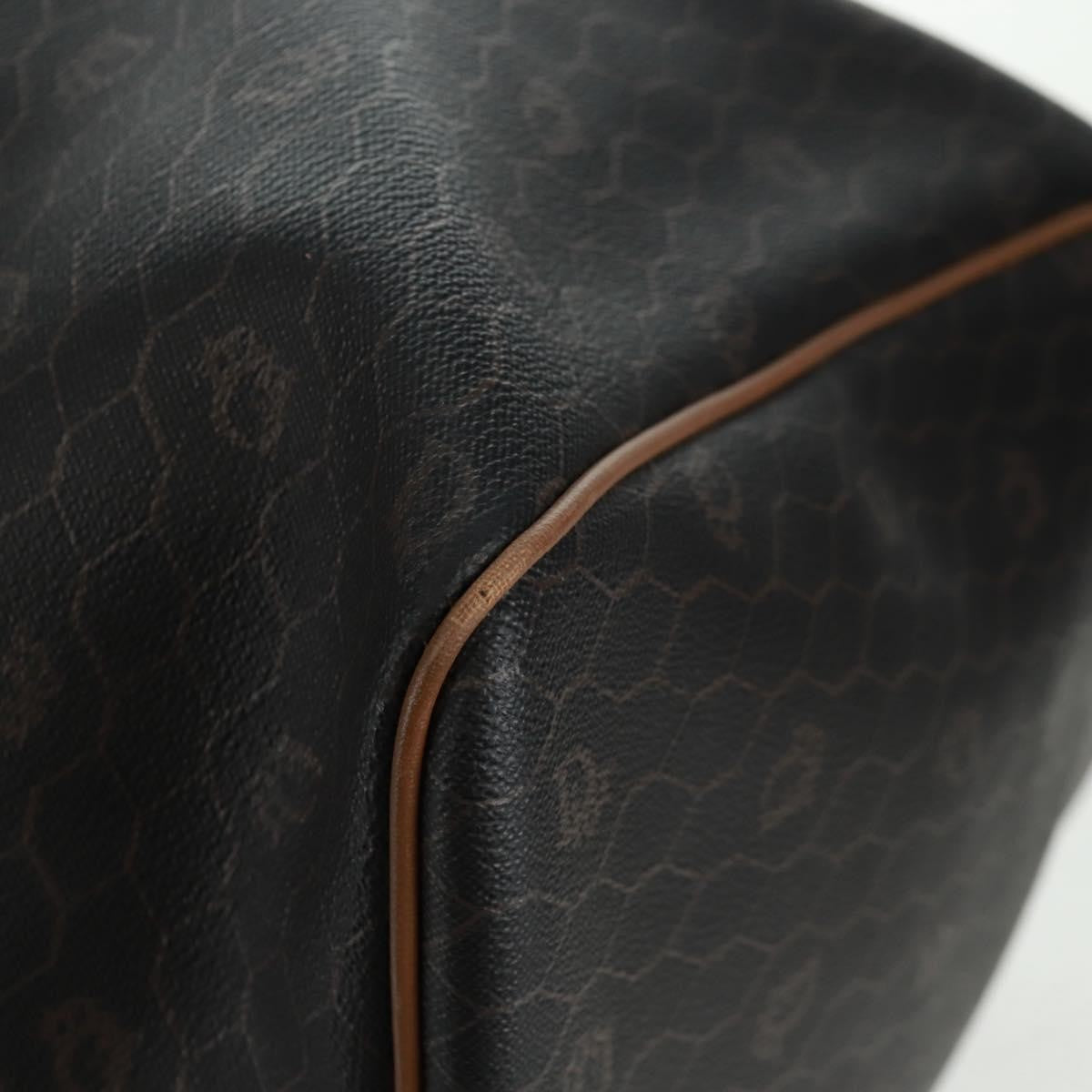 Christian Dior Vintage Honeycomb Boston bag Canvas and Leather, BLACK, PVC, Travel bag