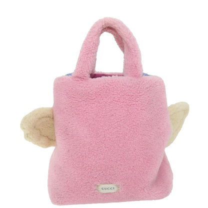 Gucci Flying Bear Handbag Wool, PINK, WOOL, Handbag