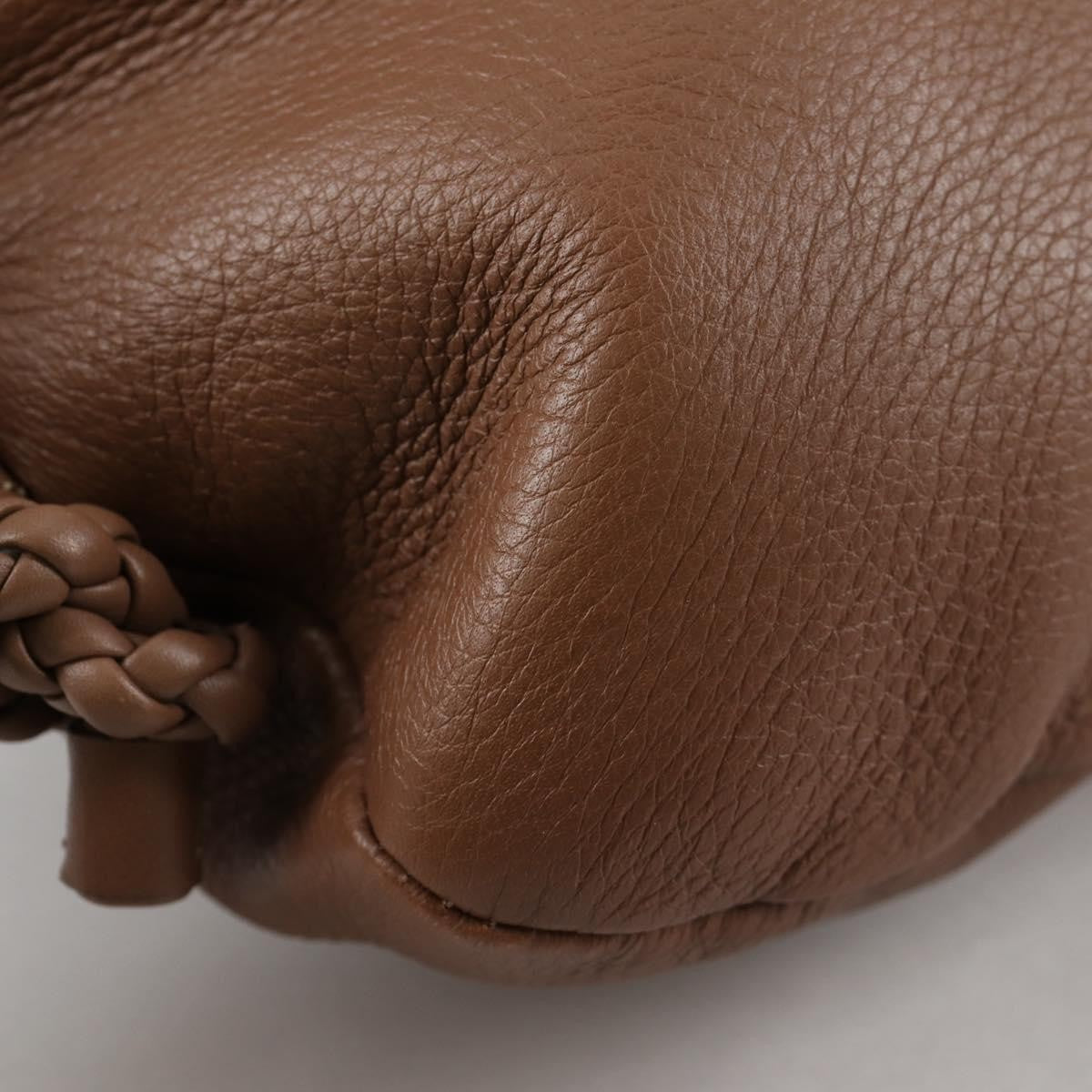 Gucci Braided Strap Zip Messenger Leather, BROWN, LEATHER, Shoulder bag