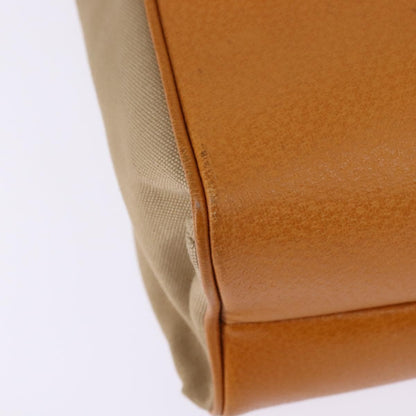 Prada Lux Convertible Open Tote Canvas and leather, BEIGE, CANVAS, Tote bag