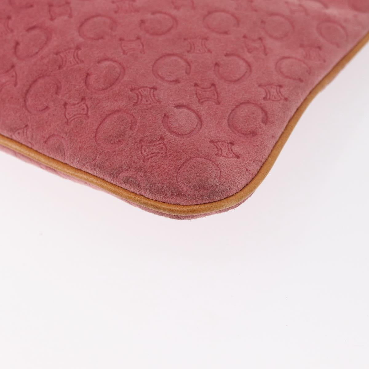 Celine C Macadam Shoulder bag Suede, PINK, SUEDE, Shoulder bag