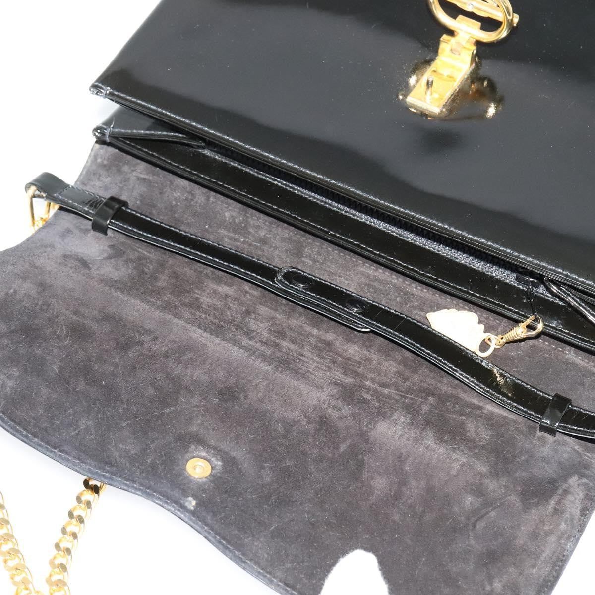 Gucci Vintage Shoulder Bag Patent leather, BLACK, PATENT_LEATHER, Shoulder bag