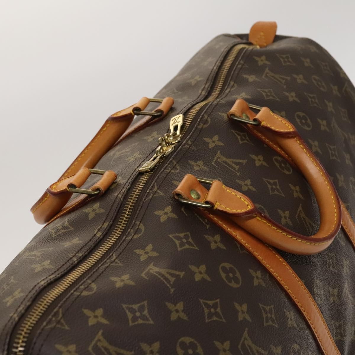 Louis Vuitton Keepall Bag Monogram Canvas, BROWN, CANVAS, Travel bag