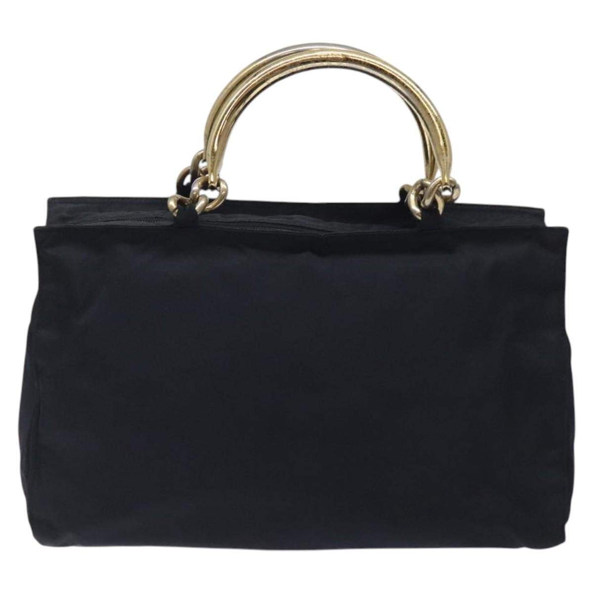Prada Metal Handles Tote Tessuto, NAVY, NYLON, Tote bag