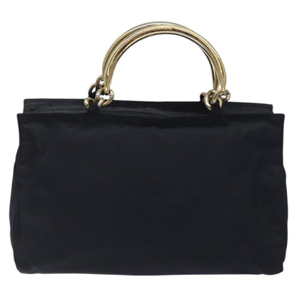 Prada Metal Handles Tote Tessuto, NAVY, NYLON, Tote bag