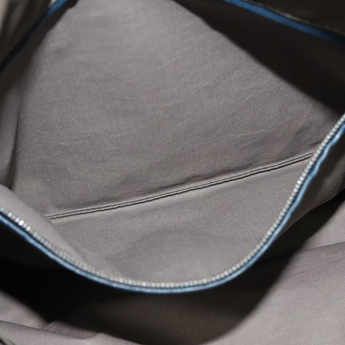 Bottega Veneta Flat Messenger Bag Intrecciato Nappa, BLUE, LEATHER, Shoulder bag