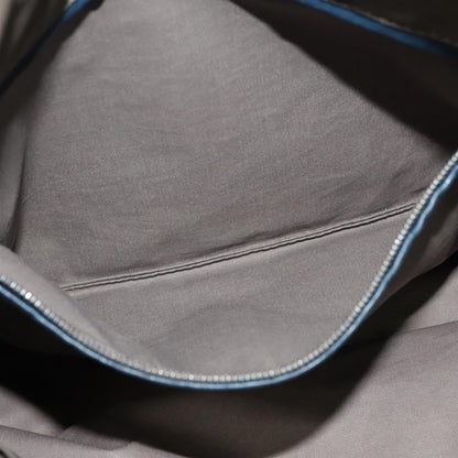 Bottega Veneta Flat Messenger Bag Intrecciato Nappa, BLUE, LEATHER, Shoulder bag