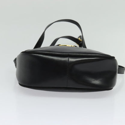 Salvatore Ferragamo Vala Shoulder Bag Leather, BLACK, LEATHER, Shoulder bag