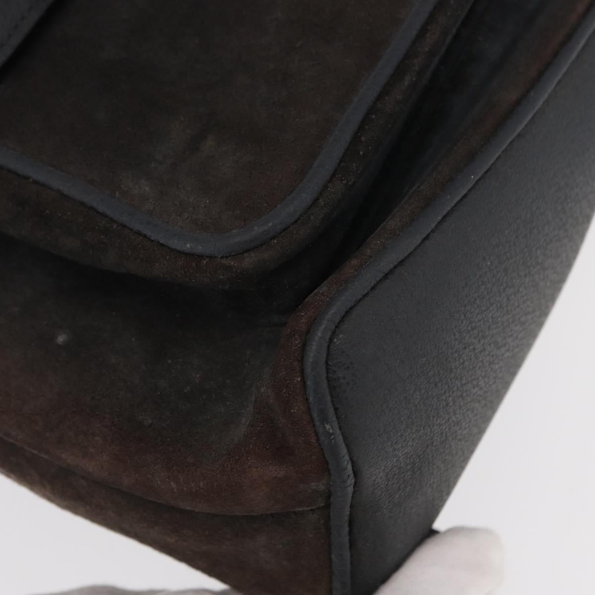 Gucci Vintage Bamboo Backpack Suede, NAVY, SUEDE, Backpack