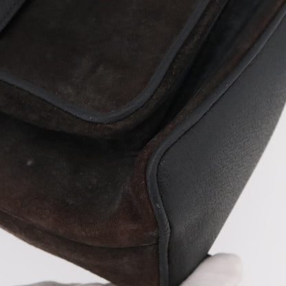 Gucci Vintage Bamboo Backpack Suede, NAVY, SUEDE, Backpack