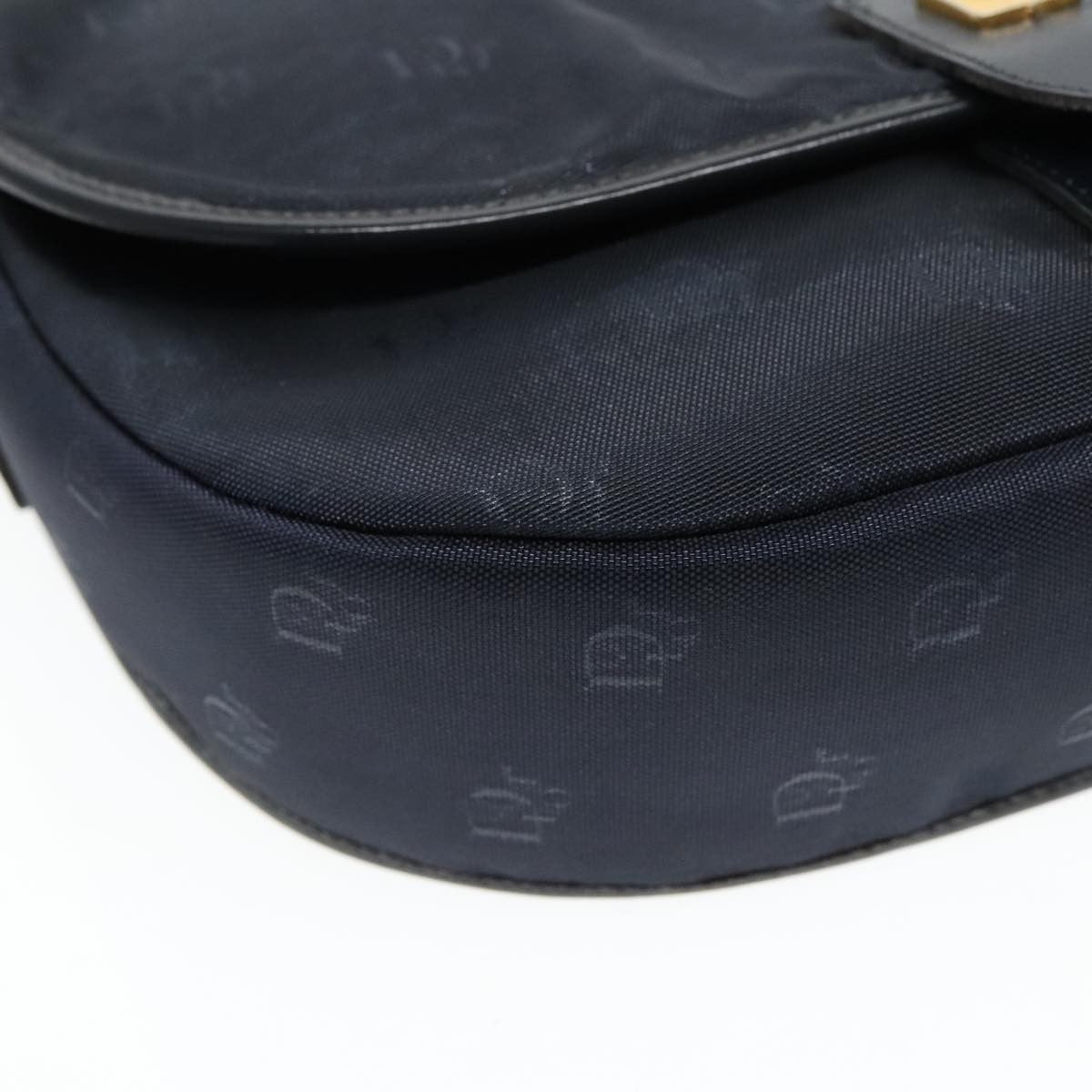 Christian Dior Vintage Shoulder Bag Canvas, NAVY, CANVAS, Shoulder bag