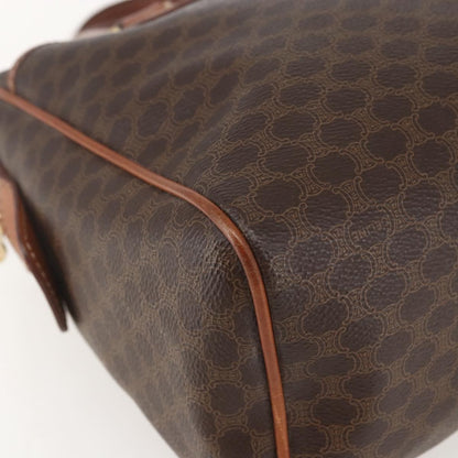 Celine Macadam Handbag Macadam with leather, BROWN, PVC, Handbag