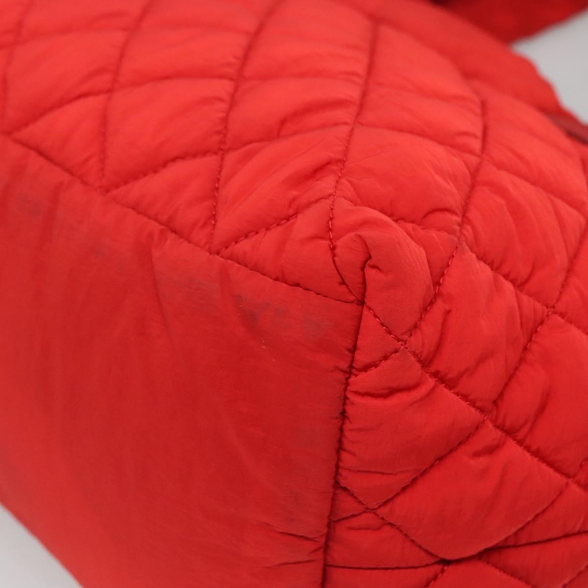 Chanel Coco Cocoon Reversible Tote Quilted Nylon, RED, NYLON, Tote bag