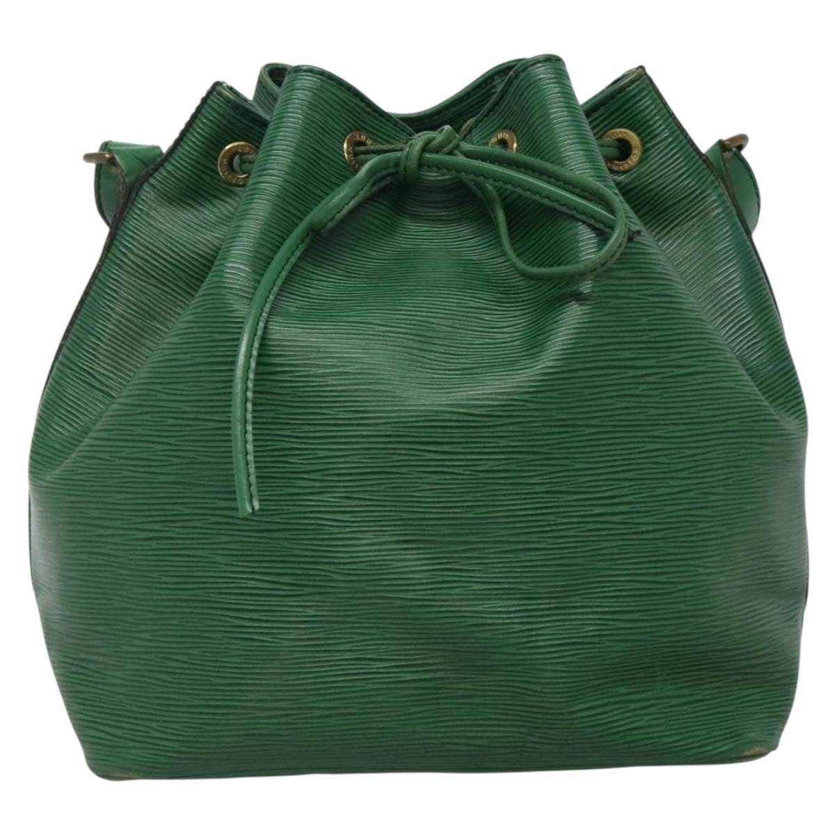 Louis Vuitton Petit Noe Handbag Epi Leather, GREEN, LEATHER, Handbag