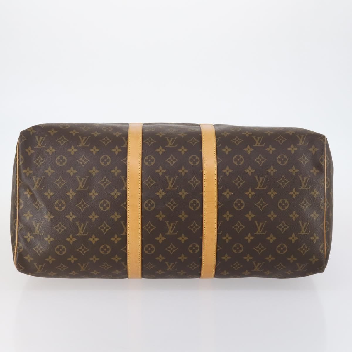 Louis Vuitton Keepall Bag Monogram Canvas, BROWN, CANVAS, Travel bag