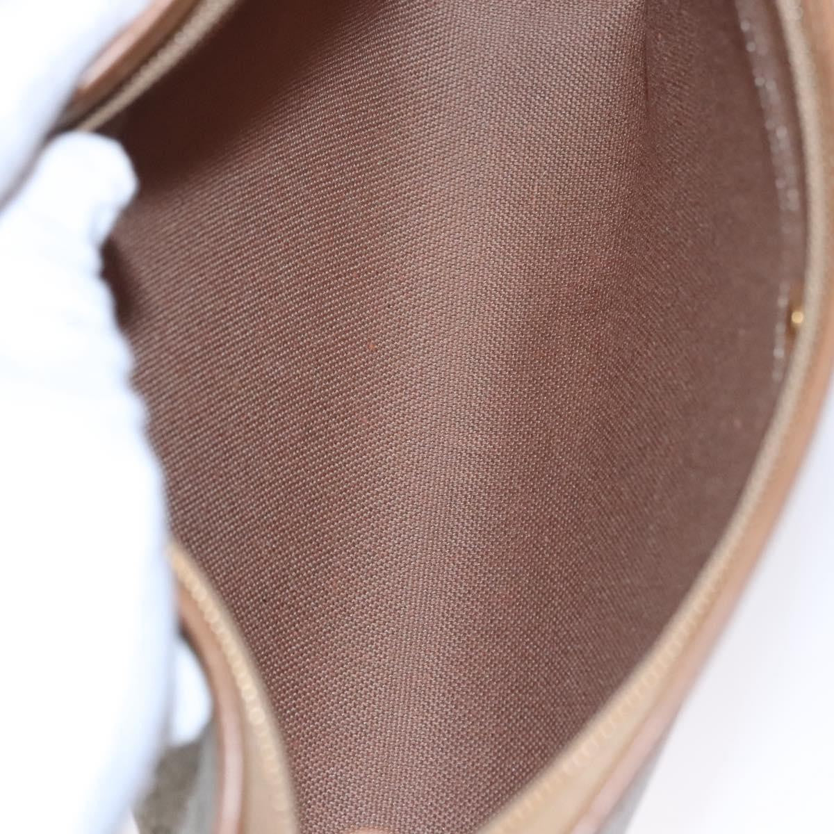 Christian Dior Vintage Honeycomb Zip Pouch Coated Canvas, BEIGE, PVC, Clutche & pouche