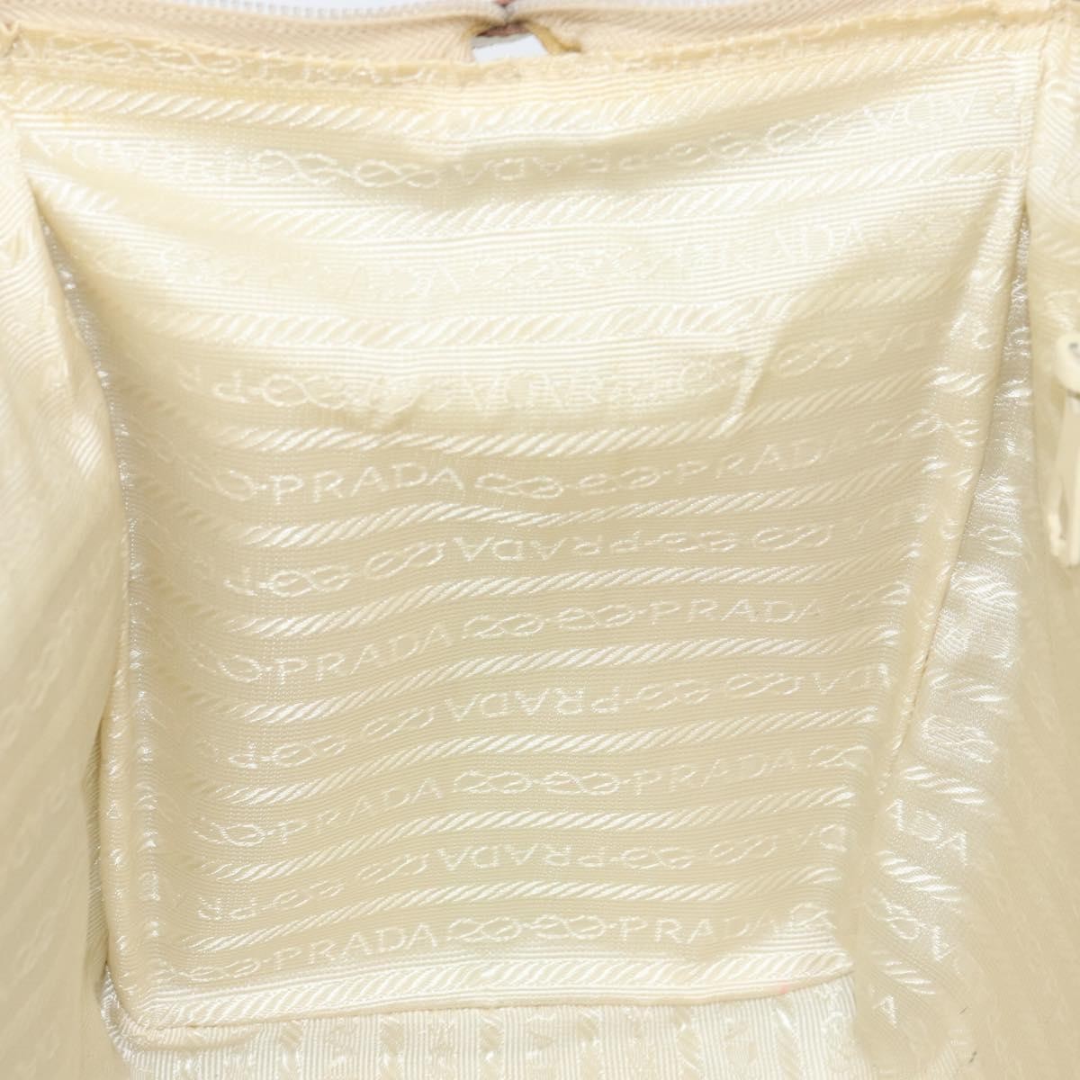 Prada Vintage Handbag Leather, BEIGE, LEATHER, Handbag