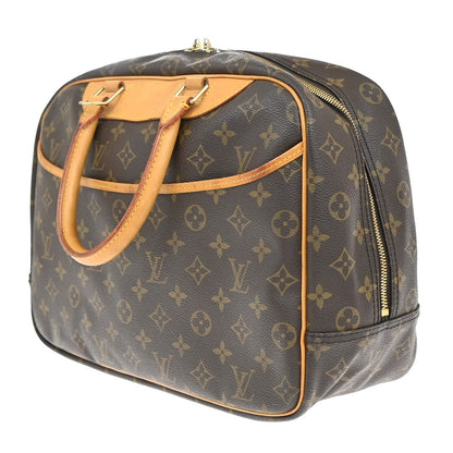Louis Vuitton Deauville Handbag Monogram Canvas, BROWN, LEATHER, Handbag