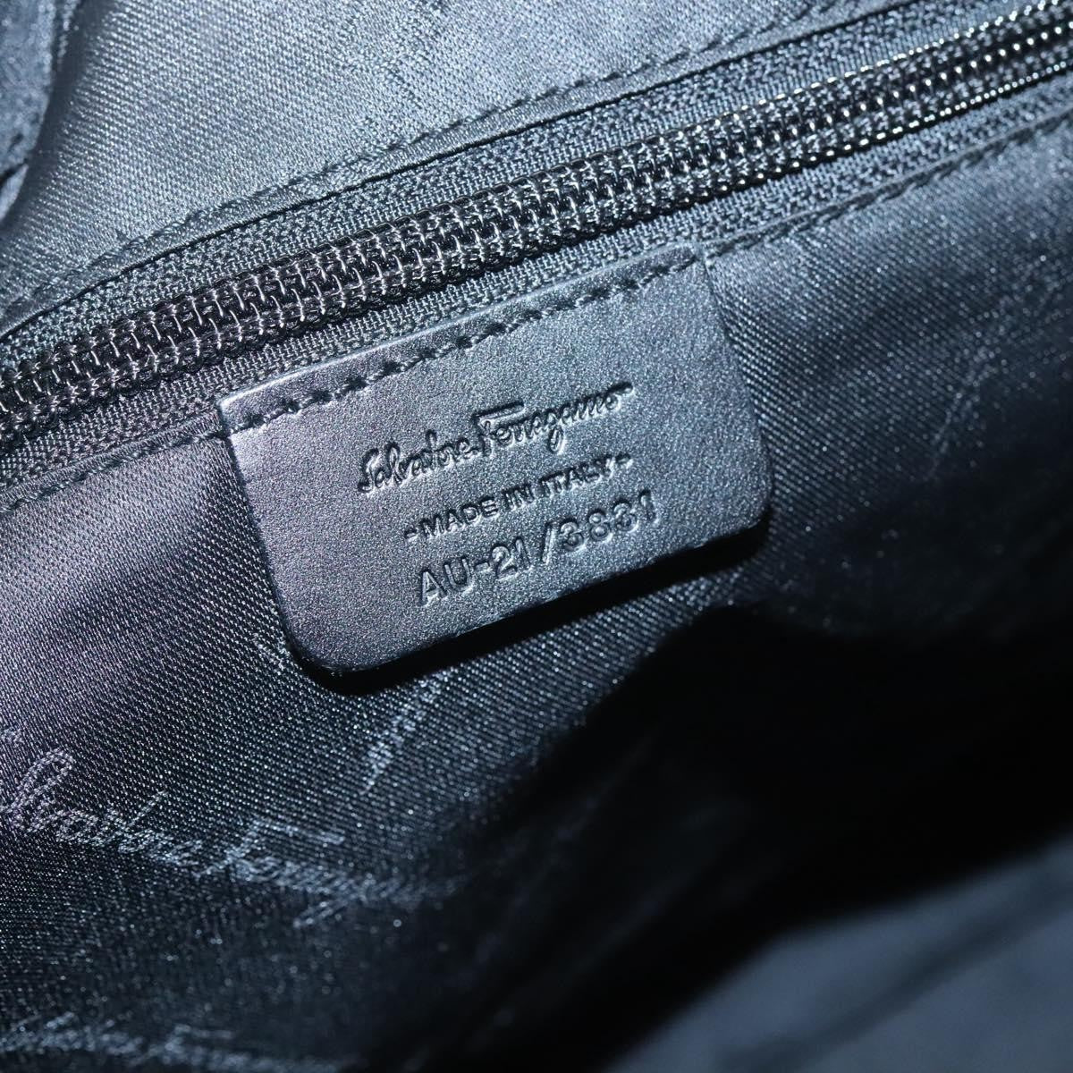 Salvatore Ferragamo Gancini Tote Canvas, BLACK, CANVAS, Tote bag