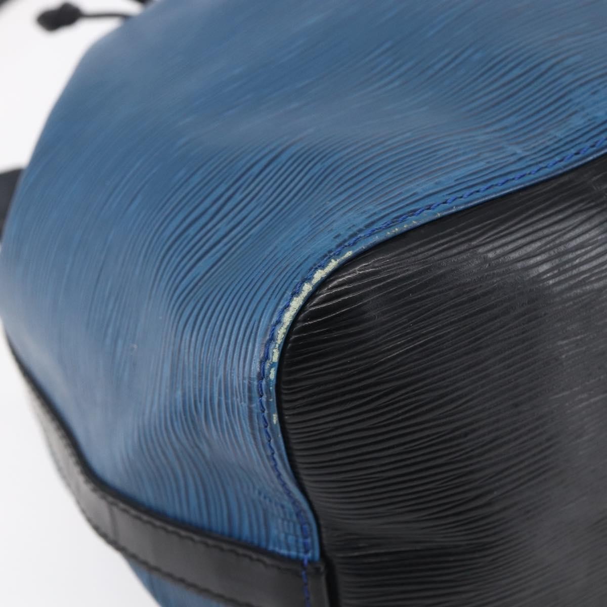 Louis Vuitton Petit Noe Handbag Epi Leather, BLUE, LEATHER, Shoulder bag