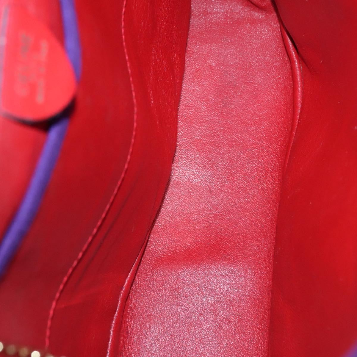 Celine Circle logo Suede and Leather, PURPLE, SUEDE, Shoulder bag