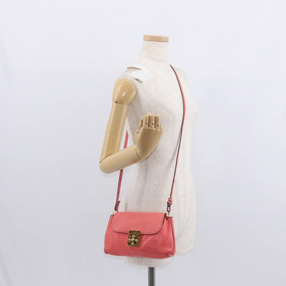 Chloe Elsie Crossbody Bag Leather, PINK, LEATHER, Shoulder bag