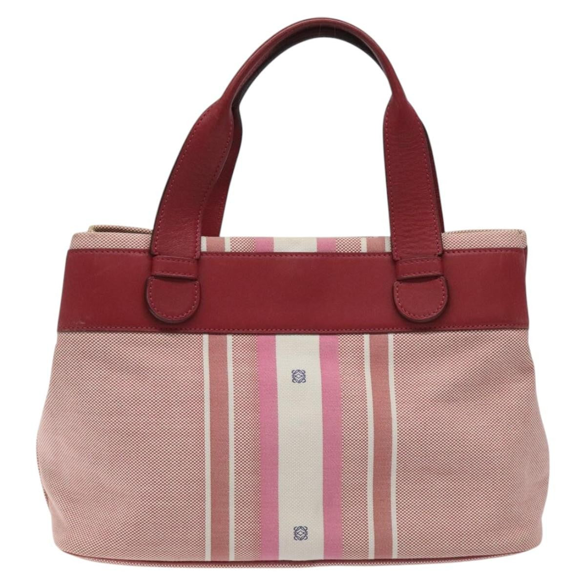 Loewe Anagram handbag Canvas, PINK, CANVAS, Handbag