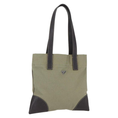 Prada Vintage Tote Canvas, KHAKI, CANVAS, Tote bag