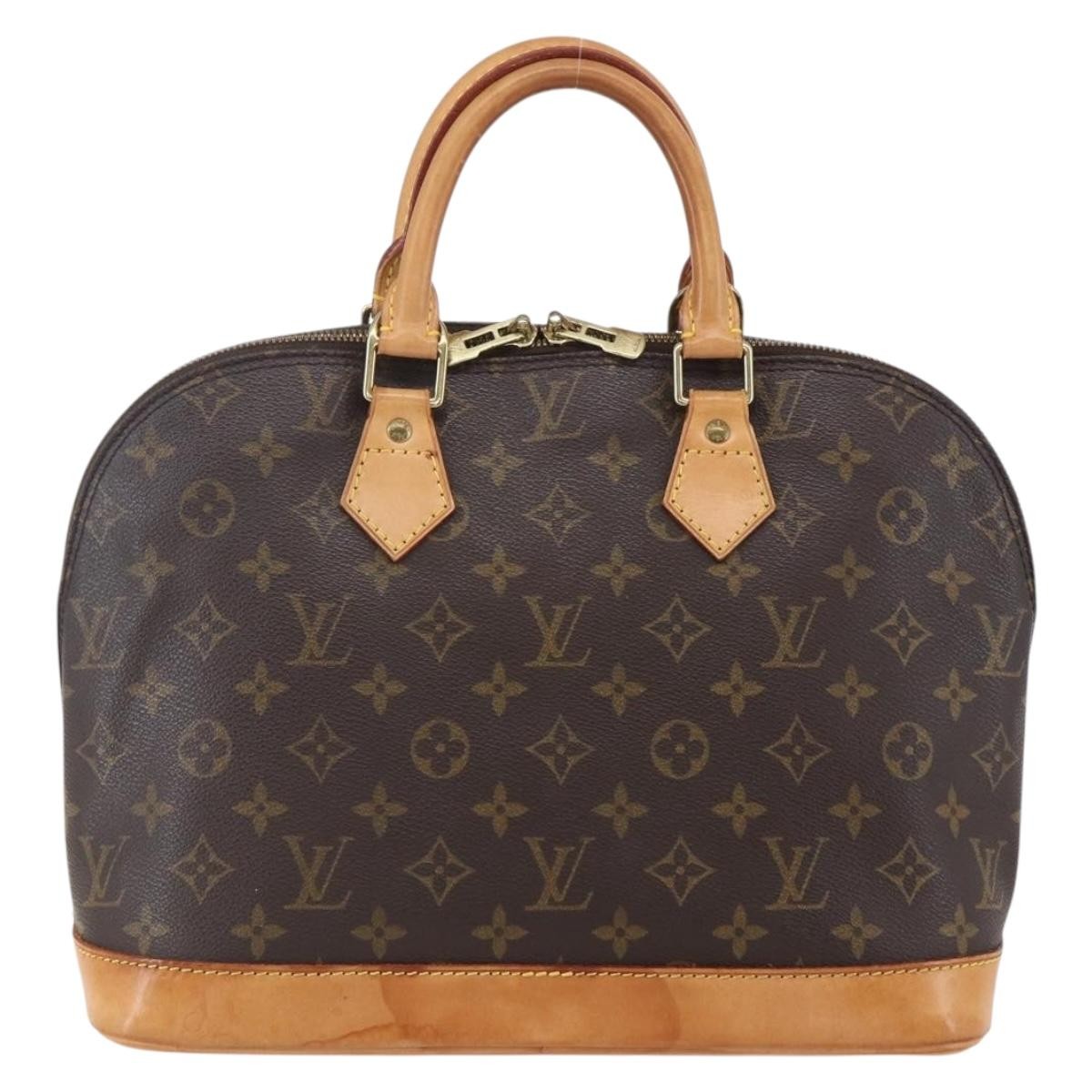 Louis Vuitton Alma Handbag Monogram Canvas, BROWN, CANVAS, Handbag