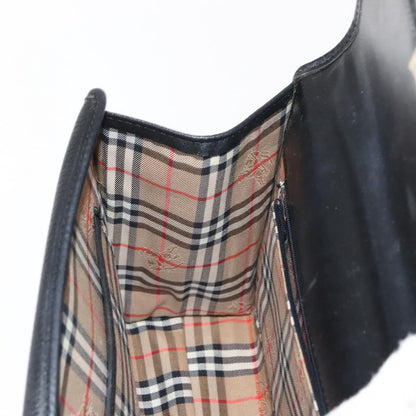 Burberry Vintage Handbag Leather, BLACK, LEATHER, Handbag