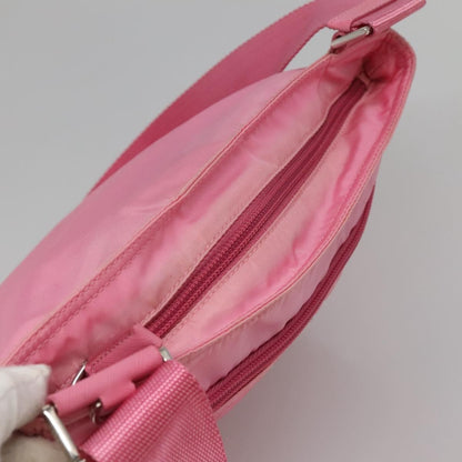 Prada Front Pocket Messenger Bag Tessuto, PINK, NYLON, Shoulder bag