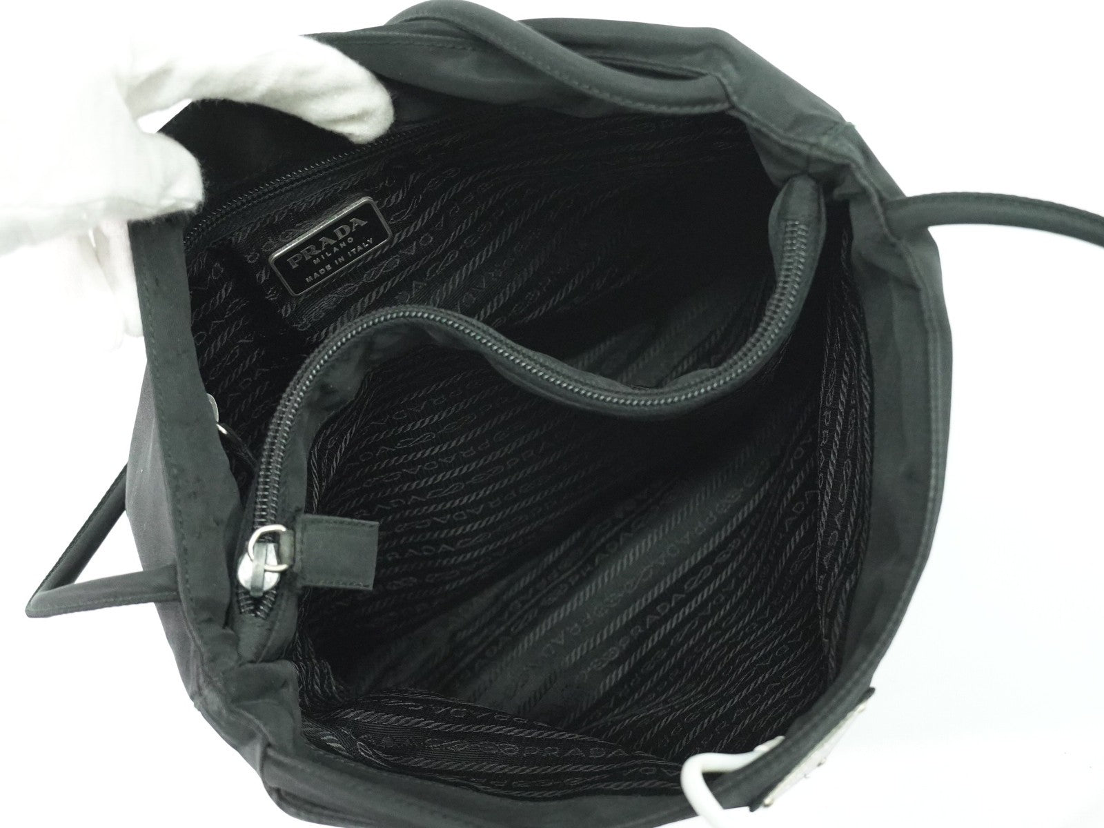 Prada Vintage Tote Tessuto, BLACK, NYLON, Tote bag