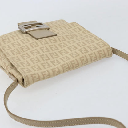 Fendi Vintage Flap Crossbody Bag Zucchino Canvas, BEIGE, CANVAS, Shoulder bag
