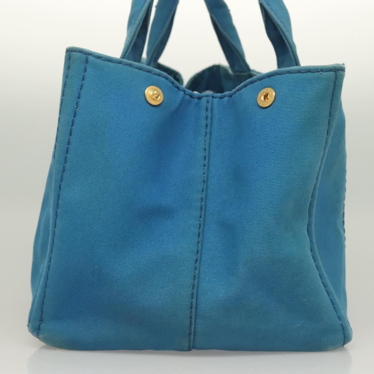 Prada Canapa Convertible Tote Canvas, BLUE, CANVAS, Tote bag