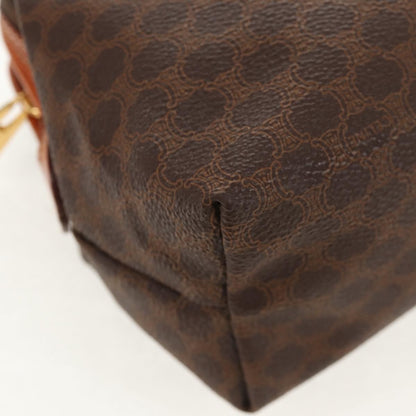 Celine Macadam Pochette Canvas and Leather, BROWN, CANVAS, Clutche & pouche