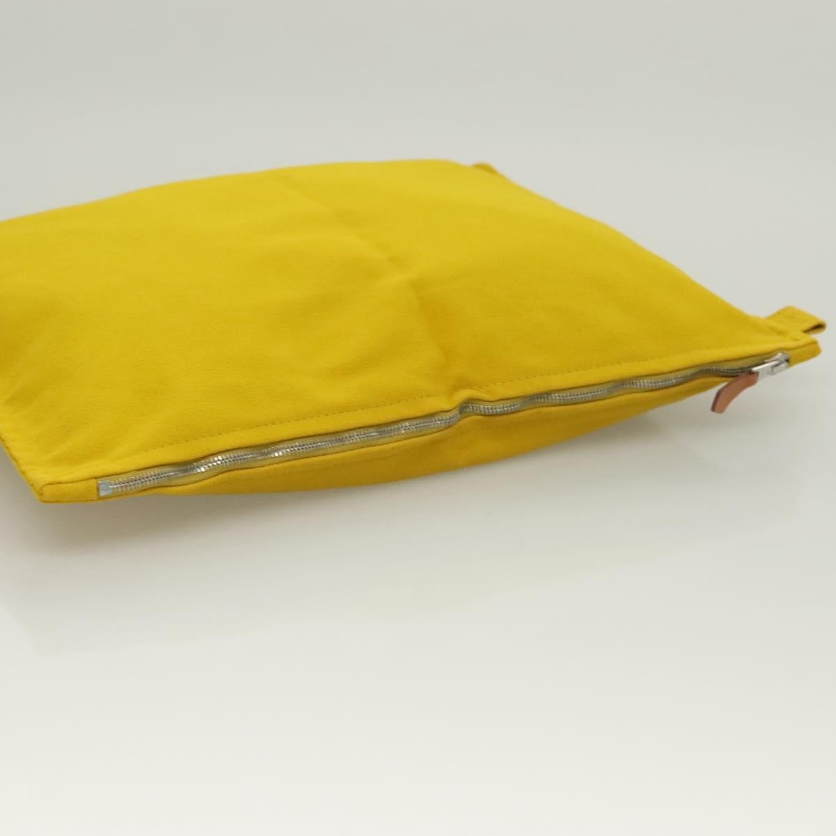 Hermes Bora Bora Pouch Toile, YELLOW, CANVAS, Clutche & pouche
