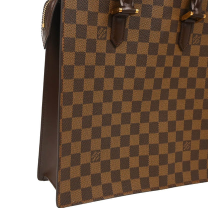 Louis Vuitton Venice Sac Plat Bag Damier, BROWN, CANVAS, Tote bag